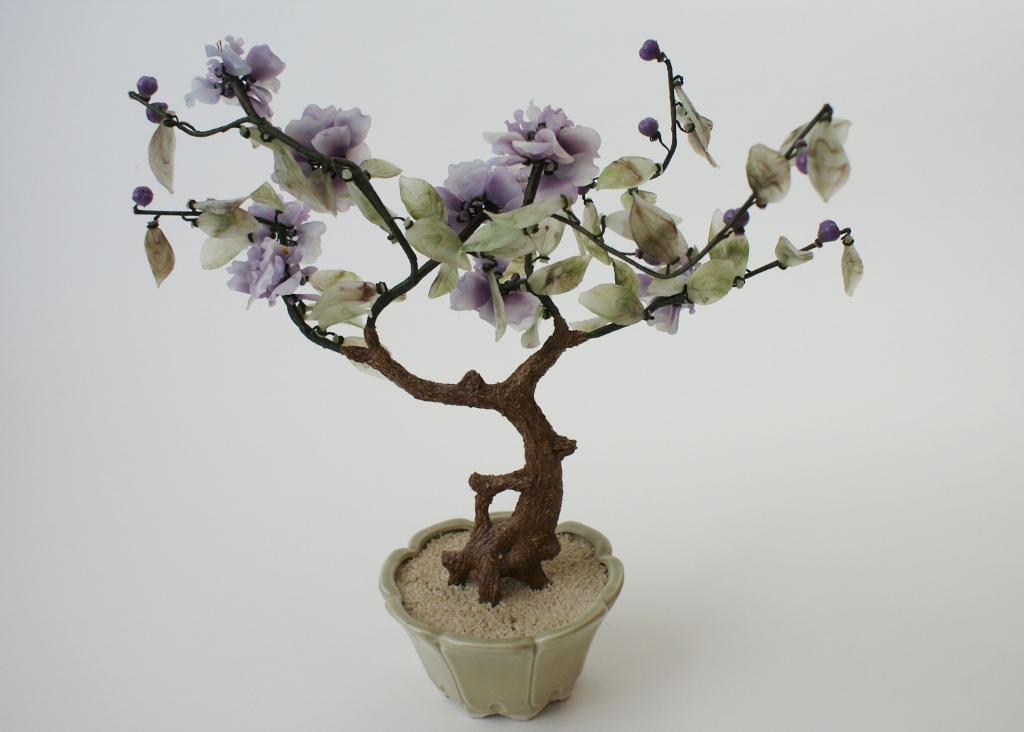 Japanese Lilac Hand Blown Glass Tree EBTH